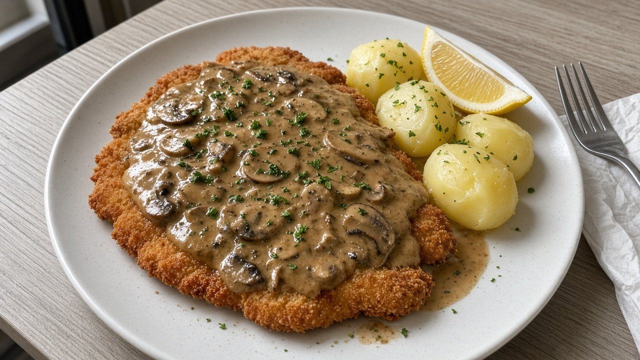 Jägerschnitzel med svampsås